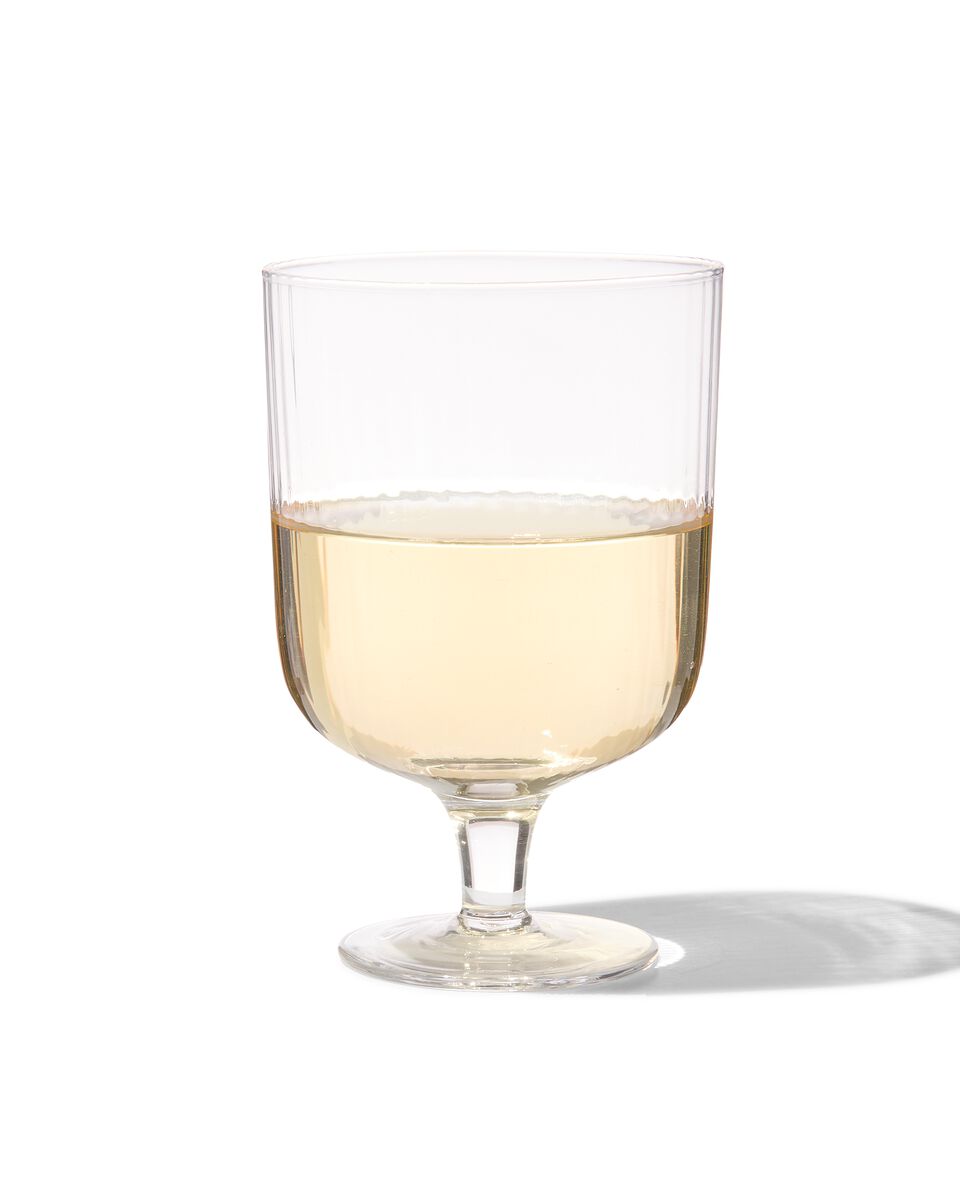 wijnglas Bergen streep reliëf 250ml - HEMA