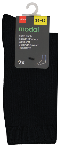 Harmonisch openbaar halen dames sokken met modal - 2 paar zwart - HEMA