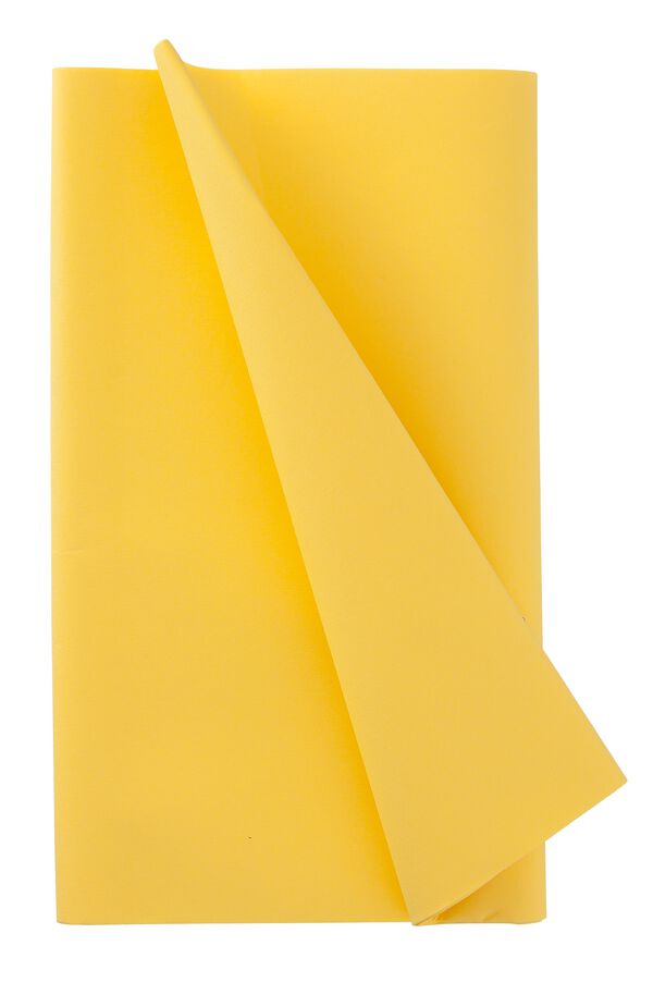 tafelkleed - 138 x 220 - papier - geel - HEMA