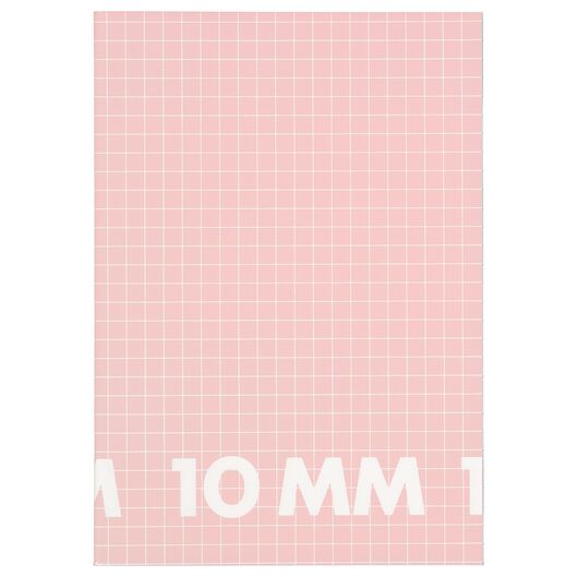 schriften roze A4 geruit 10 mm - 3 stuks - HEMA