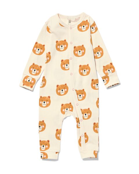 baby pyjama katoen beren beige - HEMA