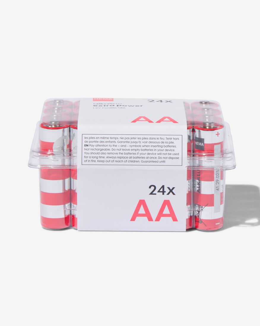 AA alkaline extra power batterijen - 24 stuks - HEMA