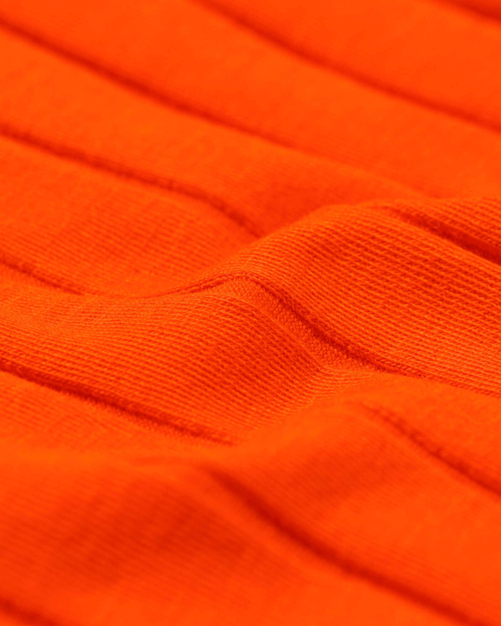kinder t-shirt met ribbels oranje 158/164 - 30839986 - HEMA