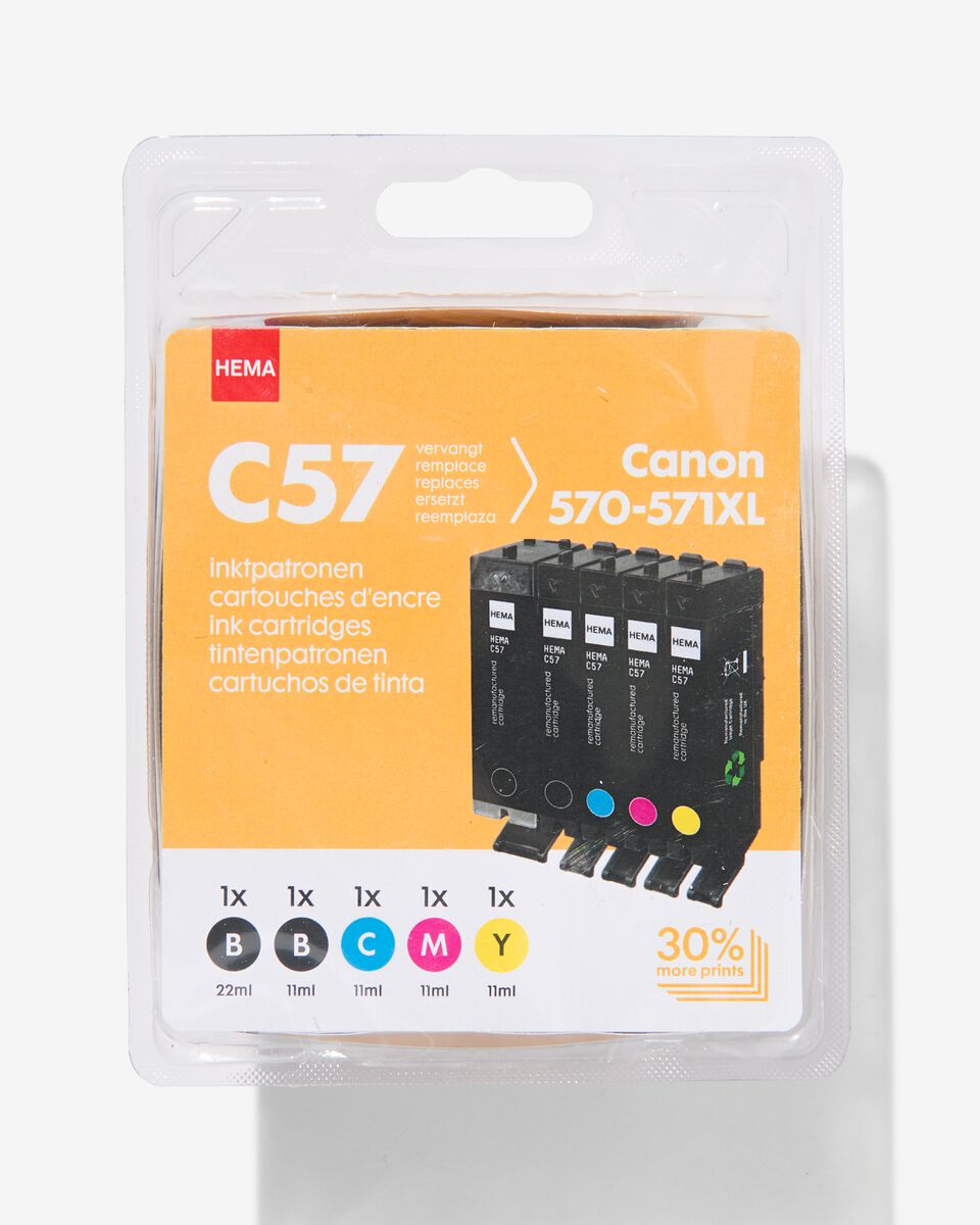 HEMA cartridge C57 voor de Canon PGI-570XL + CLI-571BCMYXL - HEMA