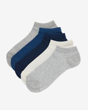 heren sokken met katoen mesh - 5 paar donkerblauw - HEMA