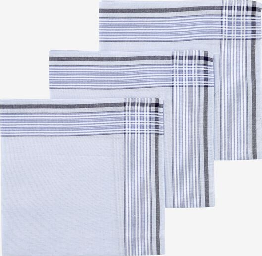zakdoeken blauw 40x40 - 3 stuks - HEMA