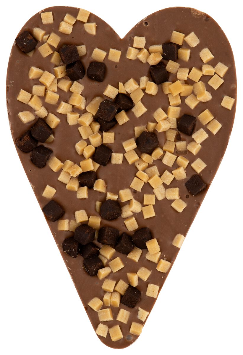lancering Wreed Een deel melkchocoladeletter hart brownie fudge 135gram - HEMA