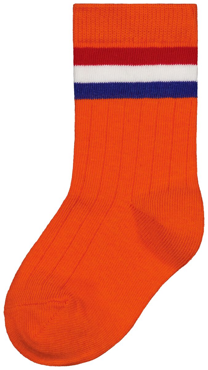 kinder sokken rib WK oranje - HEMA