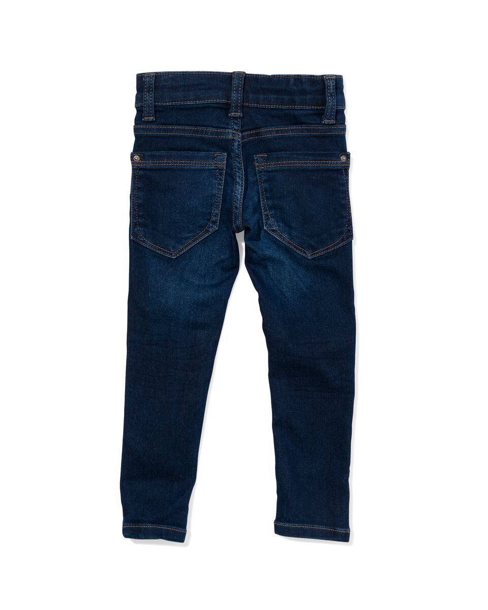 kinder jeans skinny fit donkerblauw - HEMA
