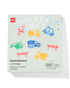 foam stickers voertuigen - 120 stuks - 15970048 - HEMA