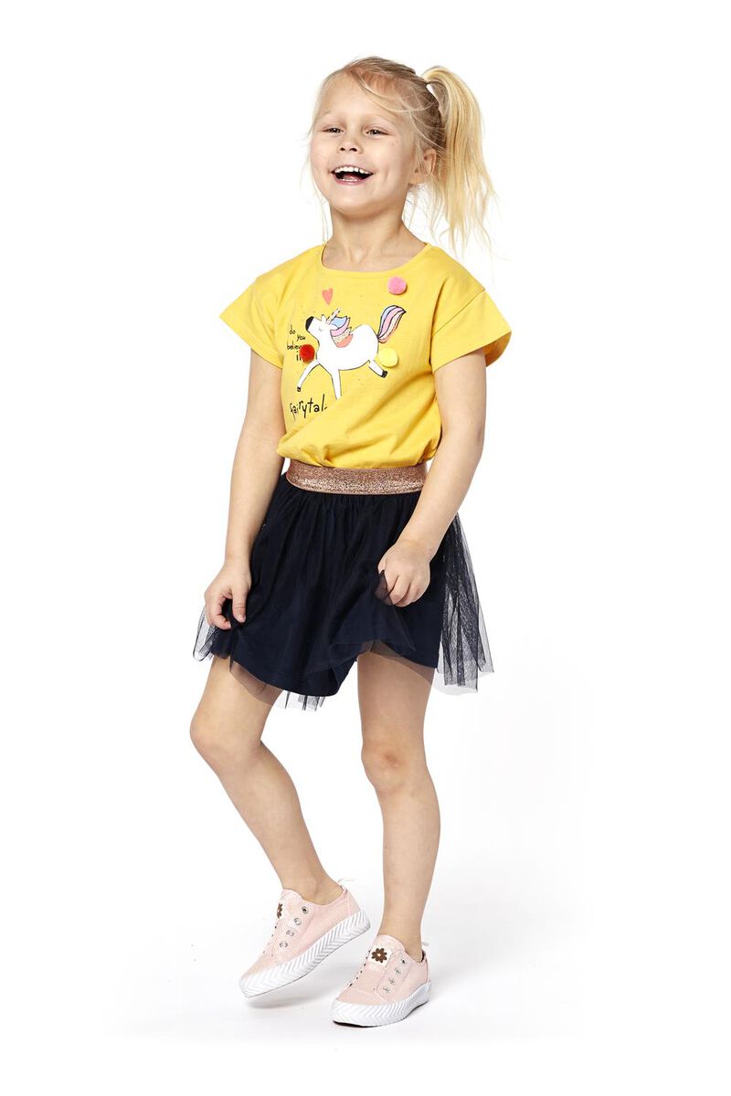 kinder t-shirt eenhoorn geel - HEMA