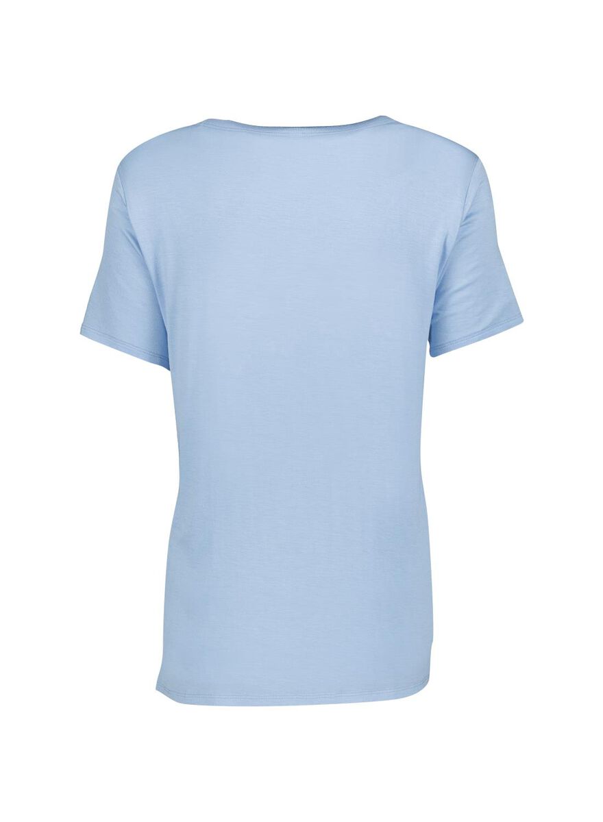 dames t-shirt lichtblauw - HEMA