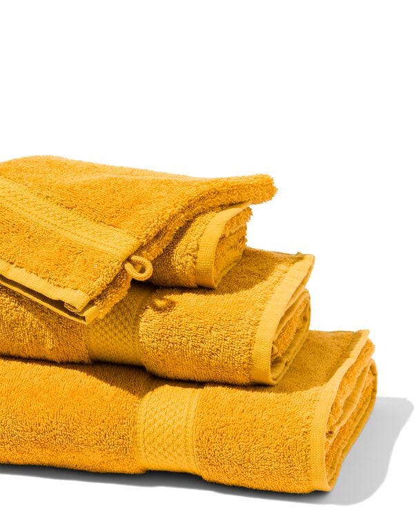 handdoeken - zware kwaliteit okergeel - HEMA
