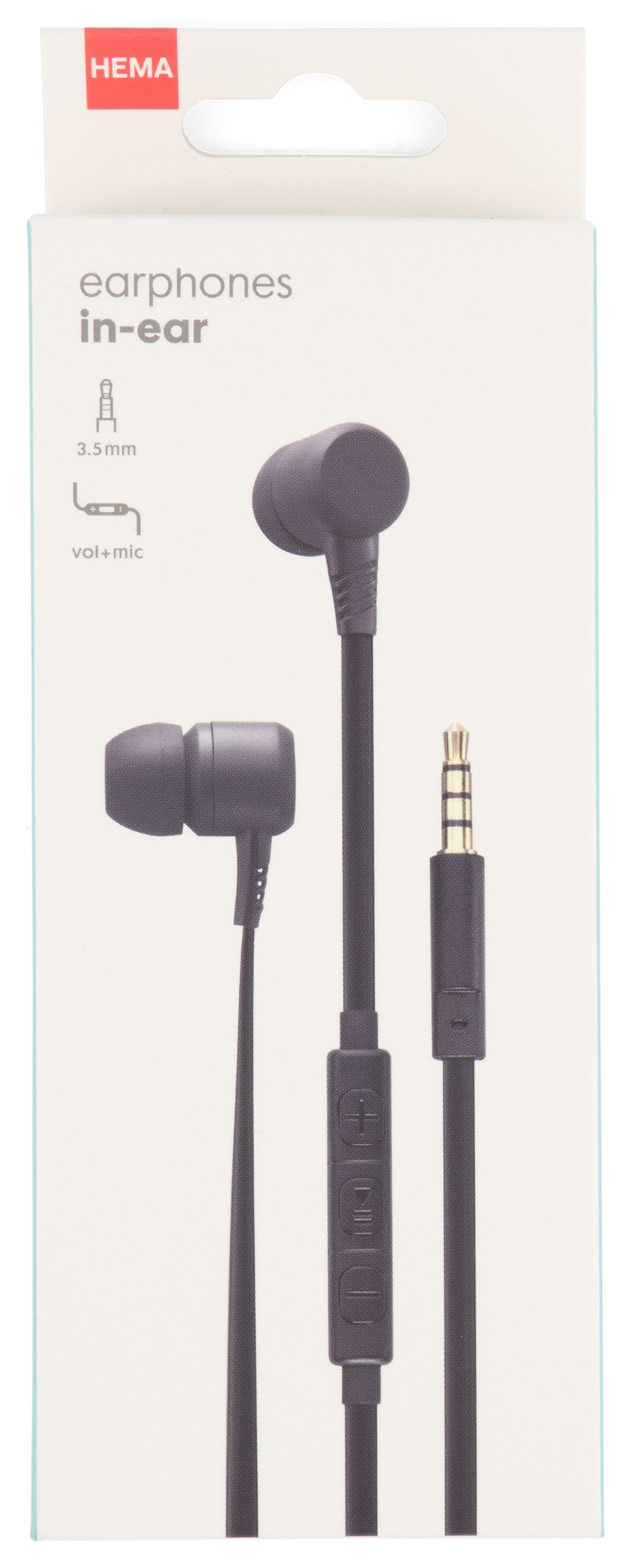 oortelefoon in-ear met microfoon- en volumeregeling - HEMA