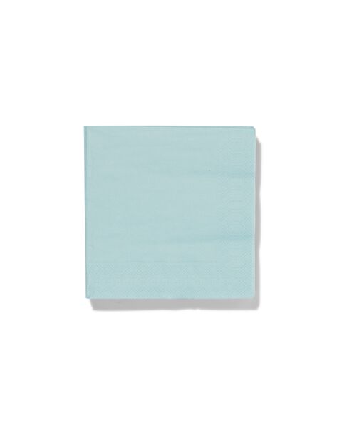 Onregelmatigheden instructeur hand servetten - 24 x 24 - papier - blauw - 20 stuks - HEMA