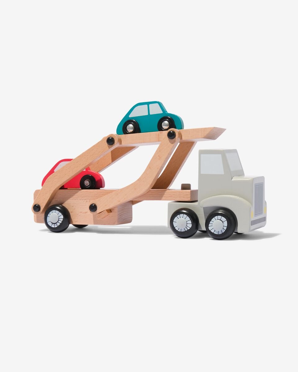 truck met autos hout - HEMA