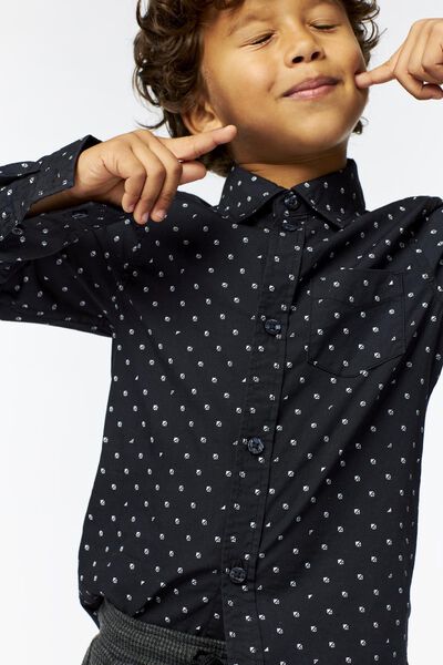 kinderoverhemd met strik zwart - HEMA