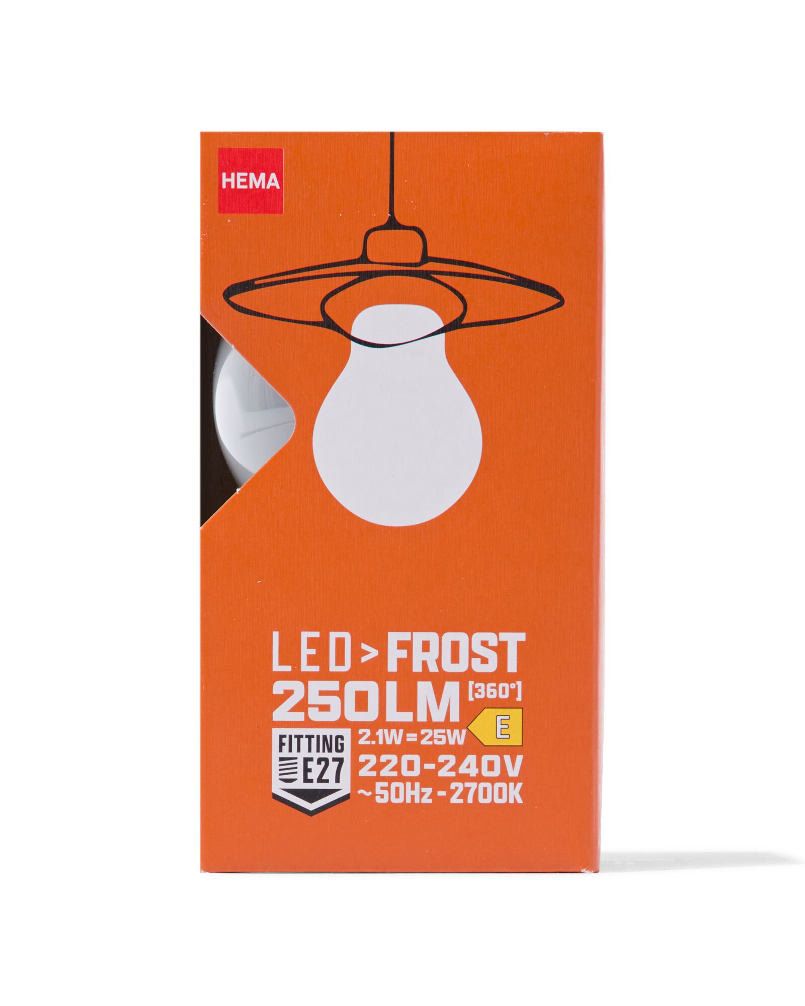 led peer glass frost E27 2.1W 250lm - HEMA