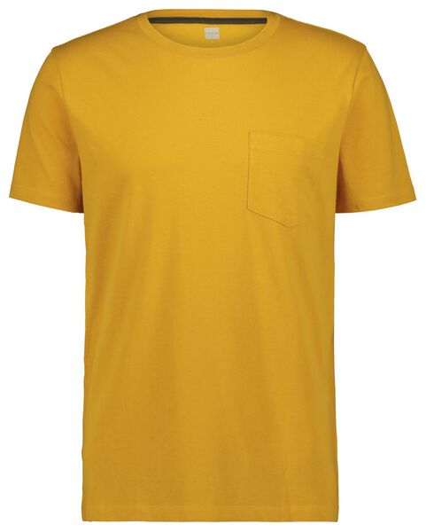 heren t-shirt geel - HEMA