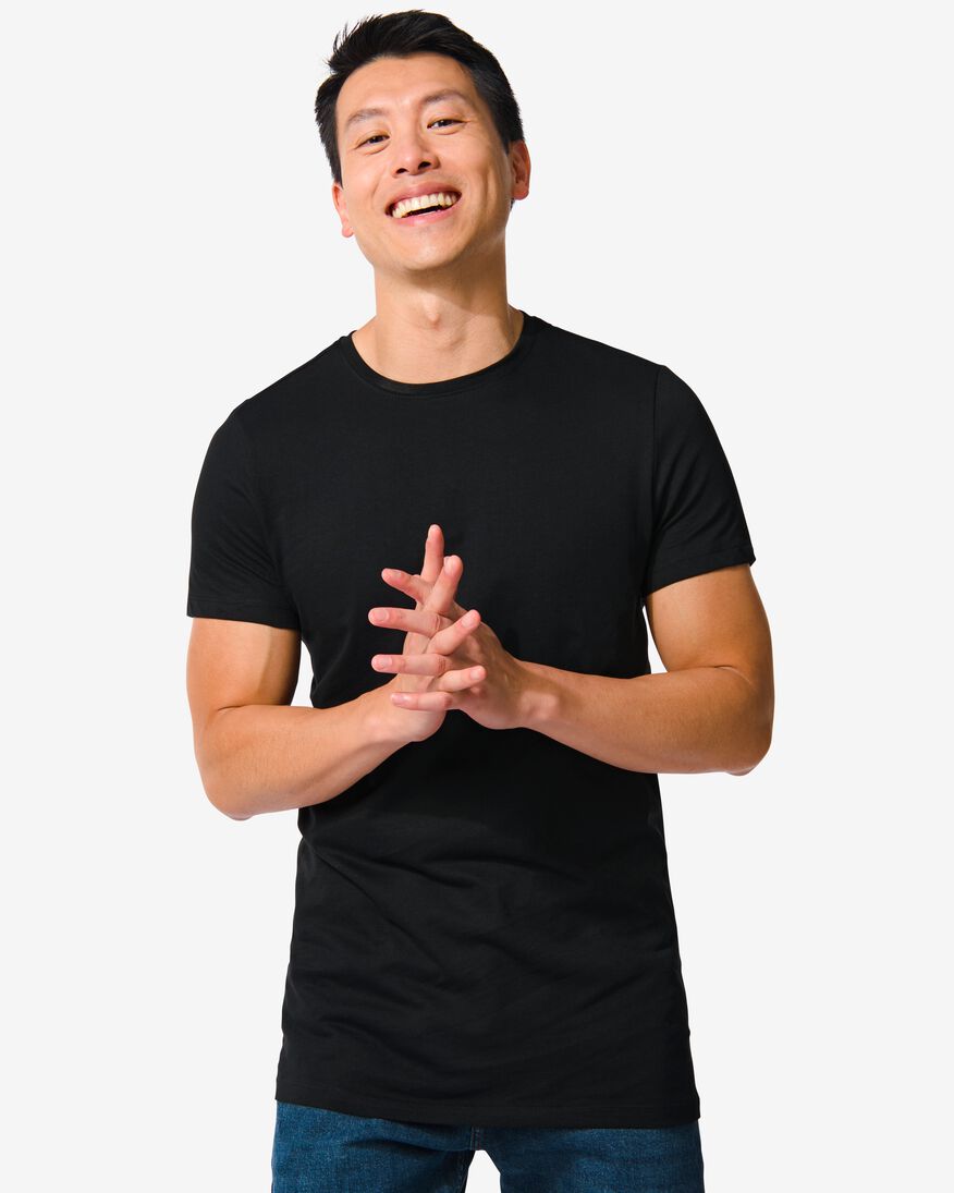 Zwart T-shirt heren kopen? Shop online HEMA