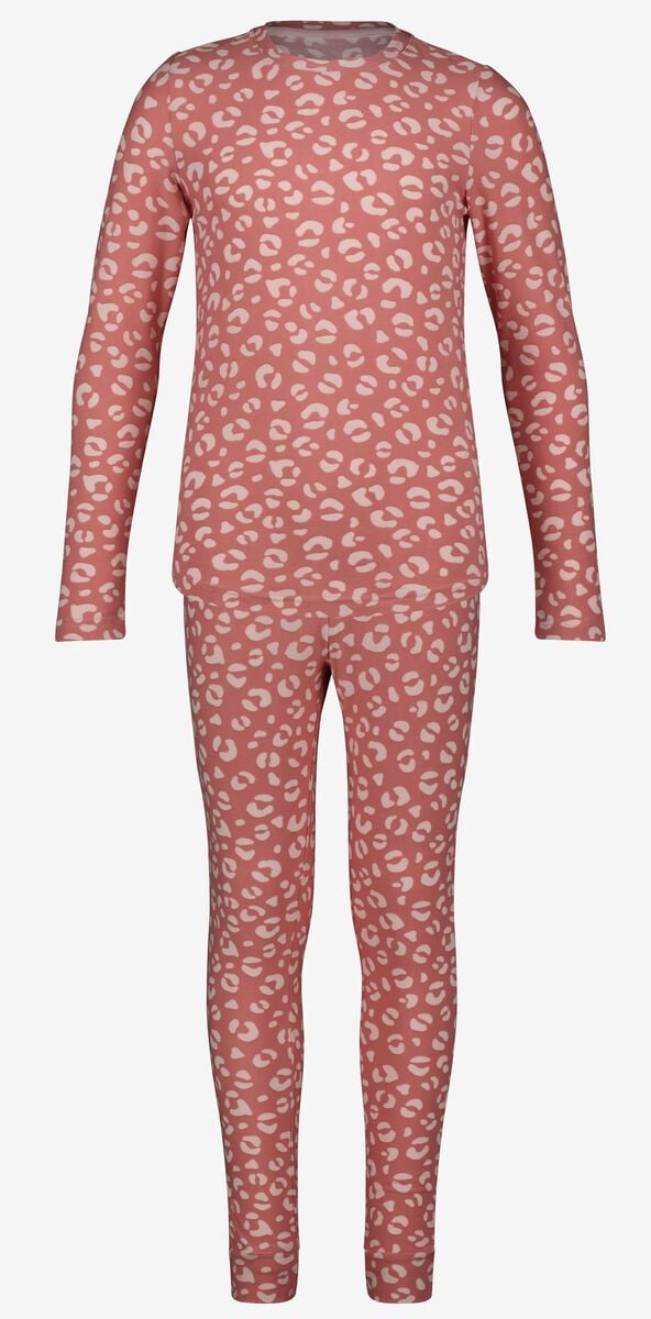 kinder pyjama micro animal roze - HEMA