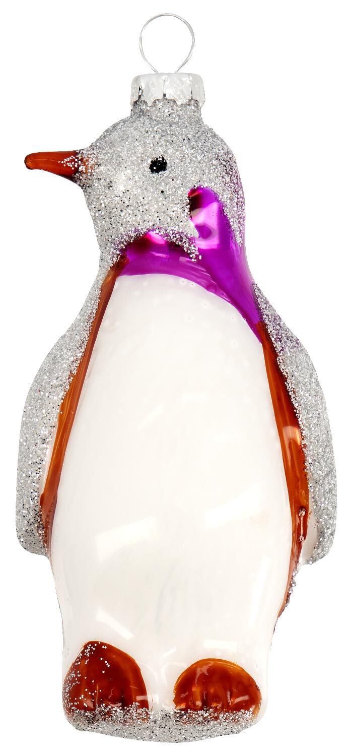 kerstbal glas pinguïn 10cm - HEMA