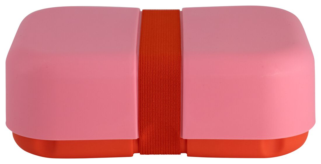 HEMA Lunchbox Met Elastiek Roze/rood