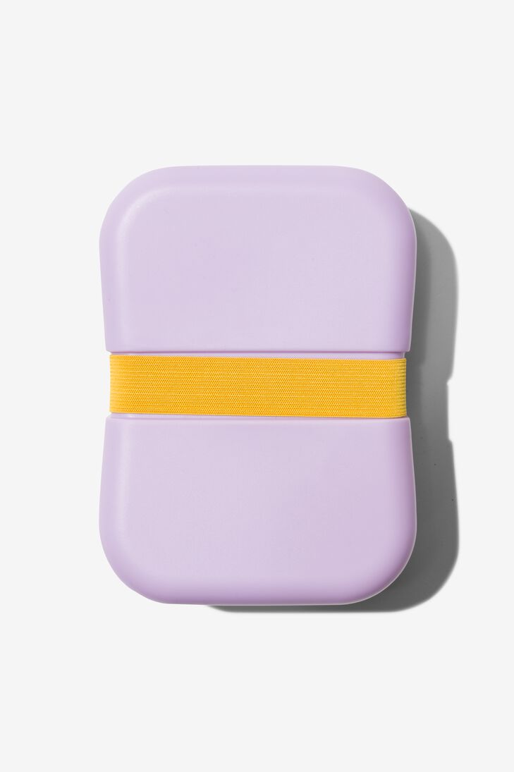 lunchbox met elastiek lila - HEMA