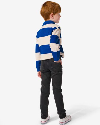 kindersweater polo strepen blauw 134/140 - 30778926 - HEMA