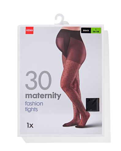 fashion zwangerschapspanty met stippen 40D zwart 48/52 - 4060149 - HEMA