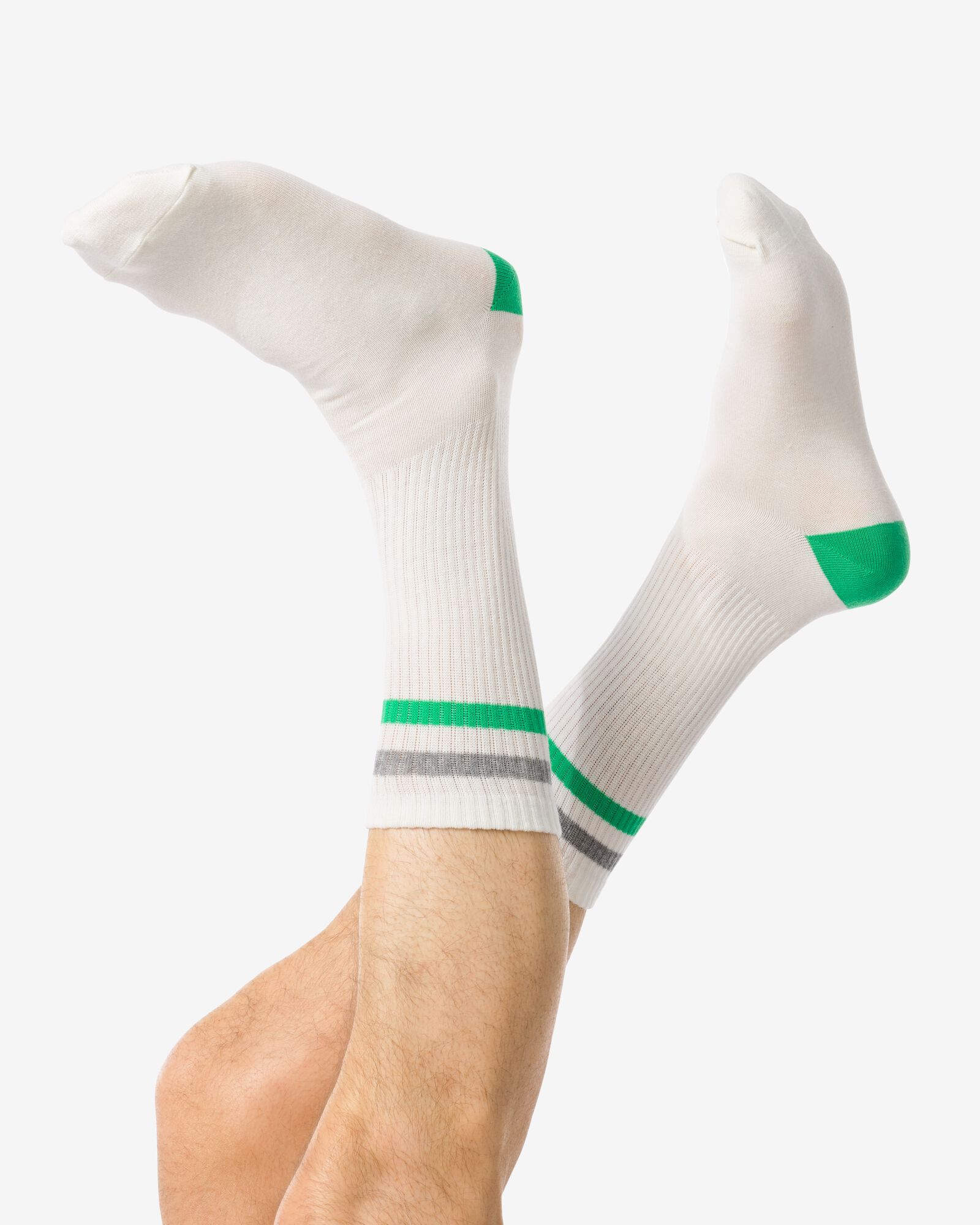 heren sokken met katoen sportief wit 43/46 - 4102642 - HEMA