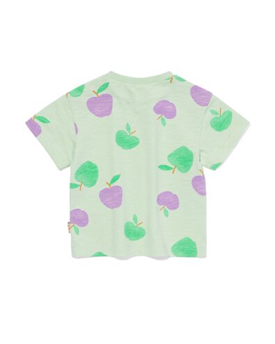 newborn baby t-shirt appels mintgroen 80 - 33497816 - HEMA