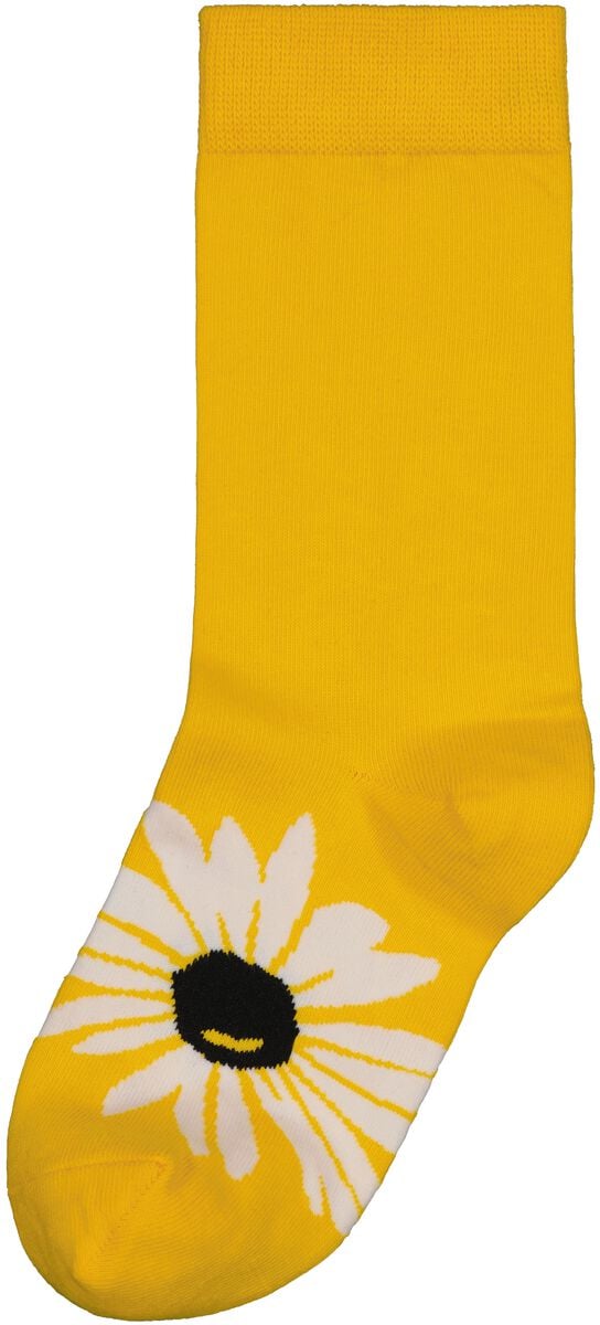 sokken met katoen good days geel - HEMA