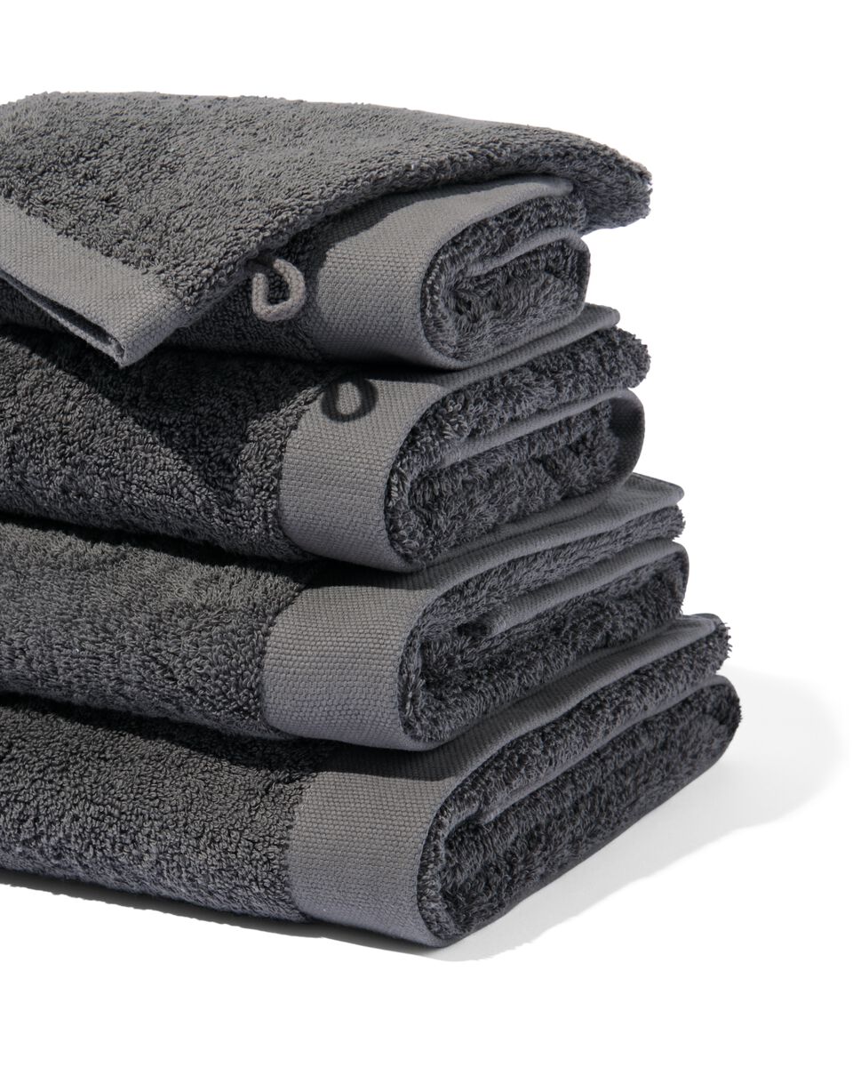 handdoeken - hotel extra zacht donkergrijs - HEMA
