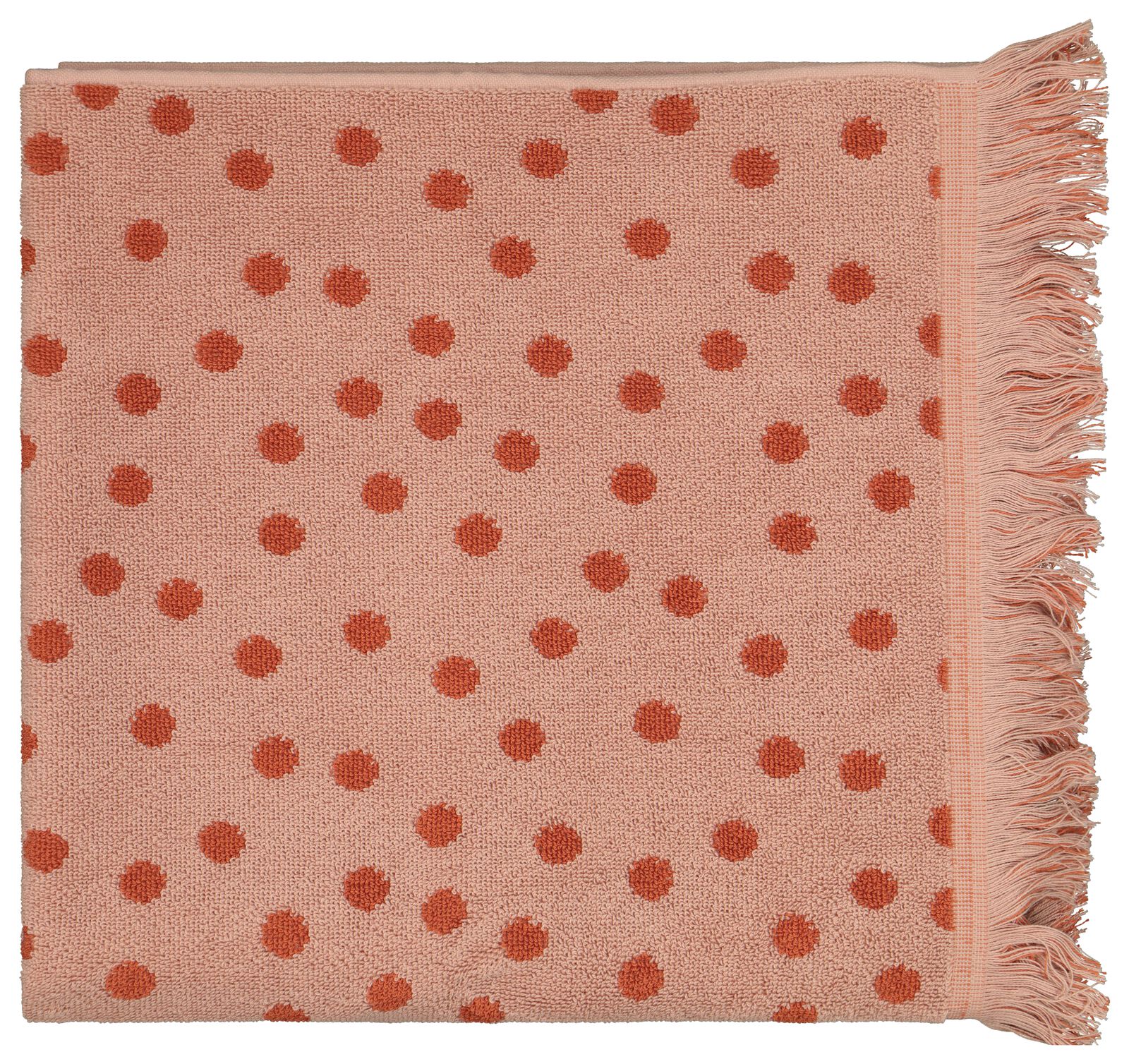 handdoek - 70 x 140 - zware kwaliteit - bruin gestipt - HEMA