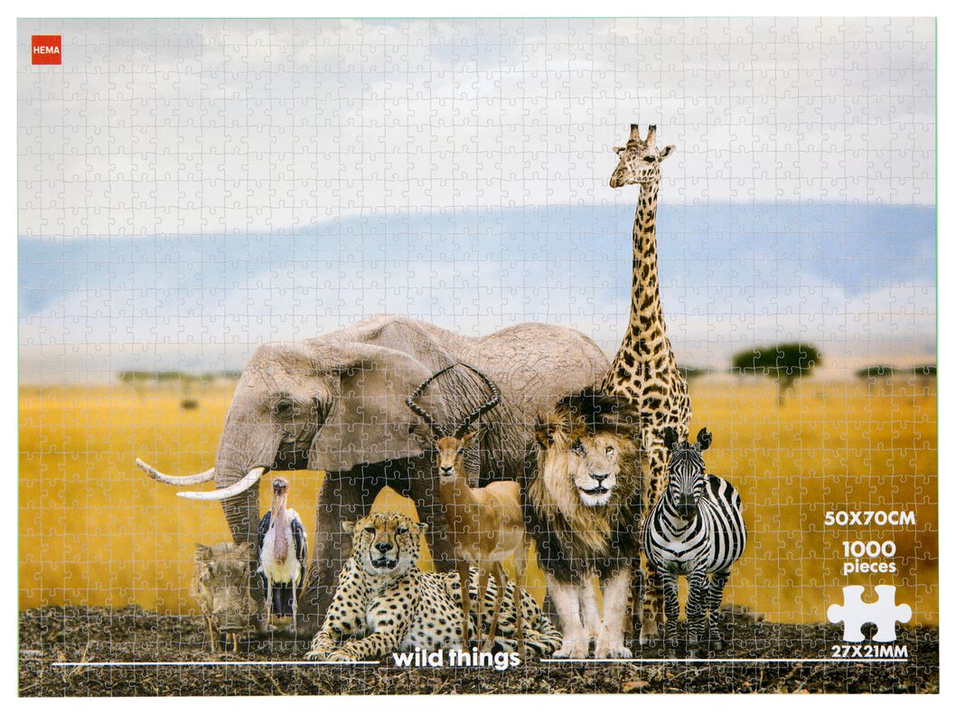 legpuzzel 50x70 1000stukjes dieren - HEMA