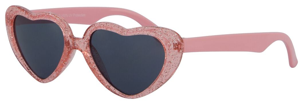 kinder zonnebril hartjes glitter roze - HEMA