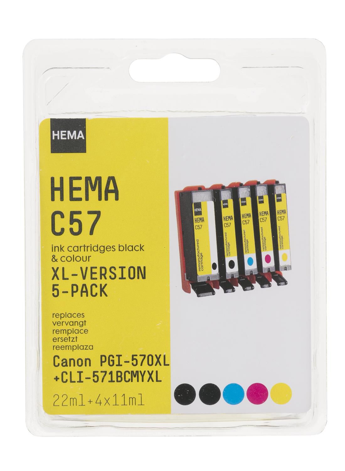 HEMA HEMA Cartridge C57 Voor De Canon PGI-570XL + CLI-571BCMYXL