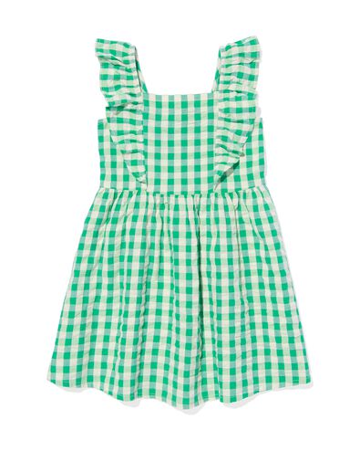 kinder jurk geruit groen 98/104 - 30832861 - HEMA