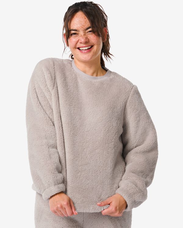 dames loungesweater teddy - HEMA
