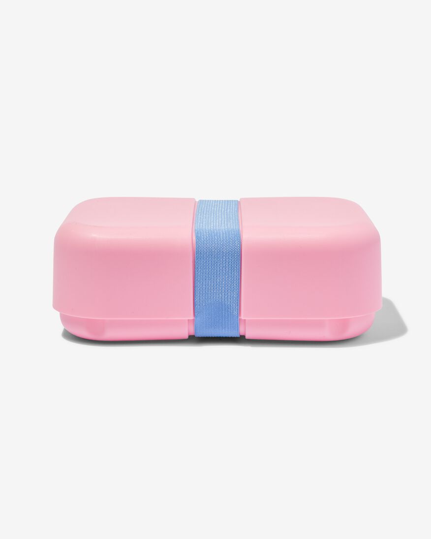 lunchbox met elastiek roze - HEMA