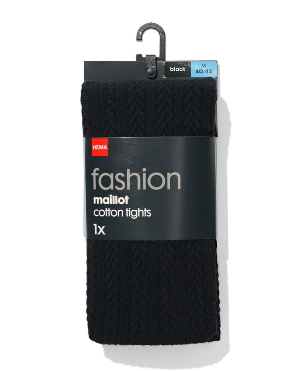 maillot fashion kabel zwart zwart - 1000010288 - HEMA