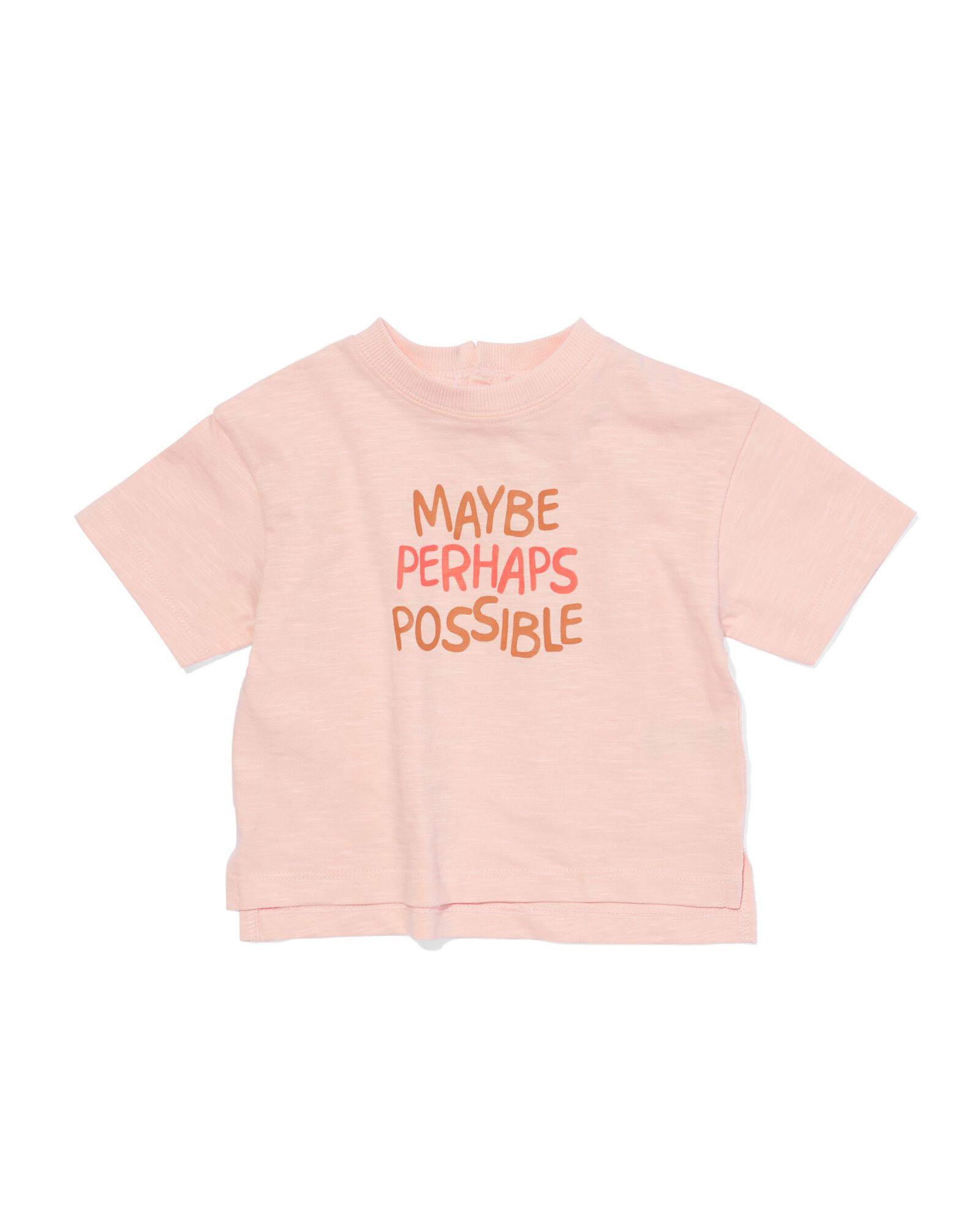 Image of HEMA Baby T-shirt Maybe Perzik (perzik)