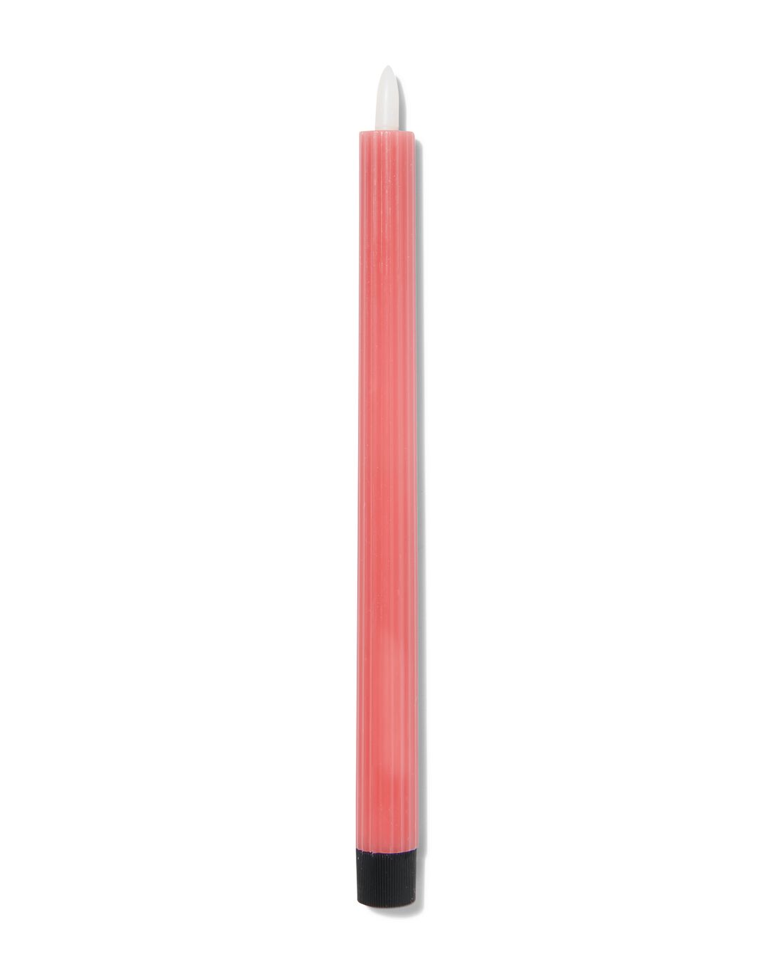 HEMA LED Ribbel Kaars Met Wax Ø2.3x28.3 Donkerroze (donkerroze)