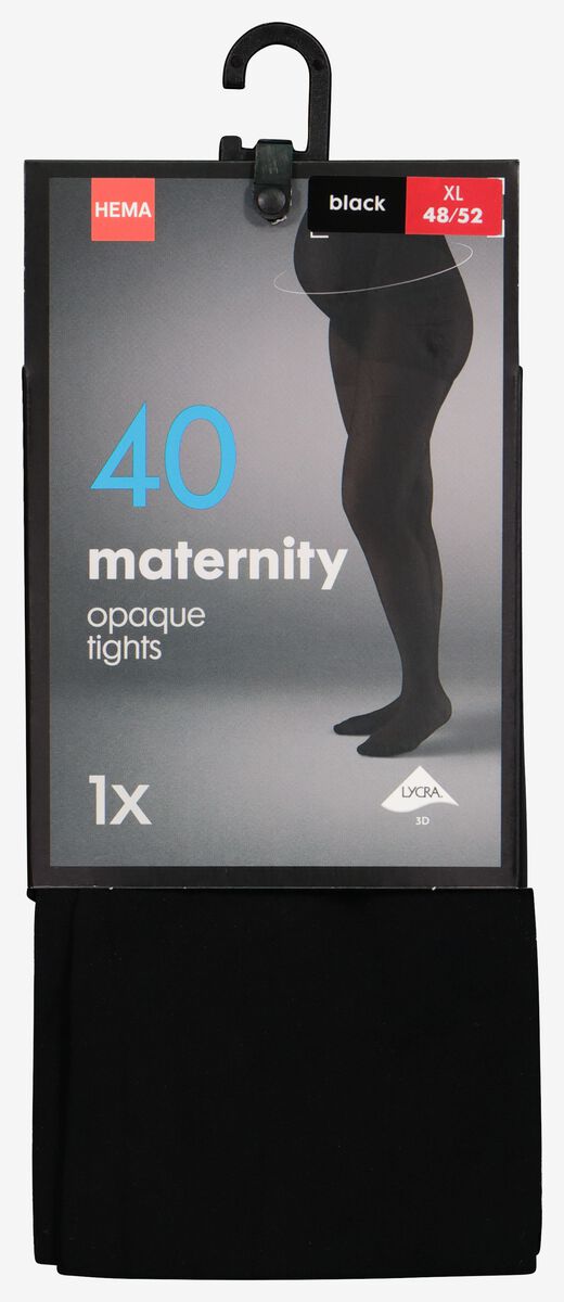 zwangerschapspanty 40denier zwart - HEMA
