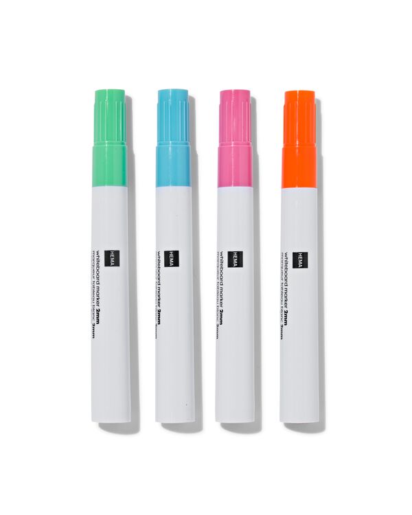 whiteboard markers 2mm pastel - 4 stuks - HEMA
