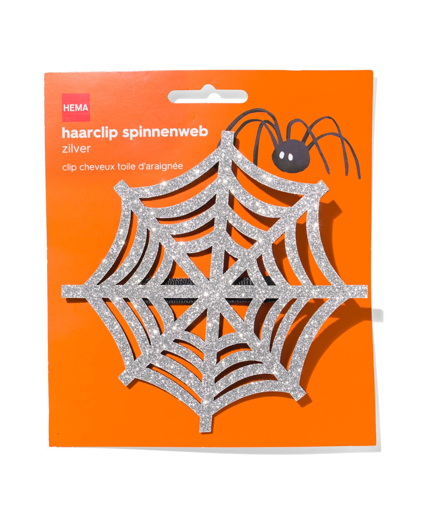 haarclip glitter spinnenweb - HEMA