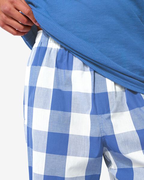 Aardrijkskunde Ongelofelijk wekelijks heren pyjama poplin lichtblauw - HEMA