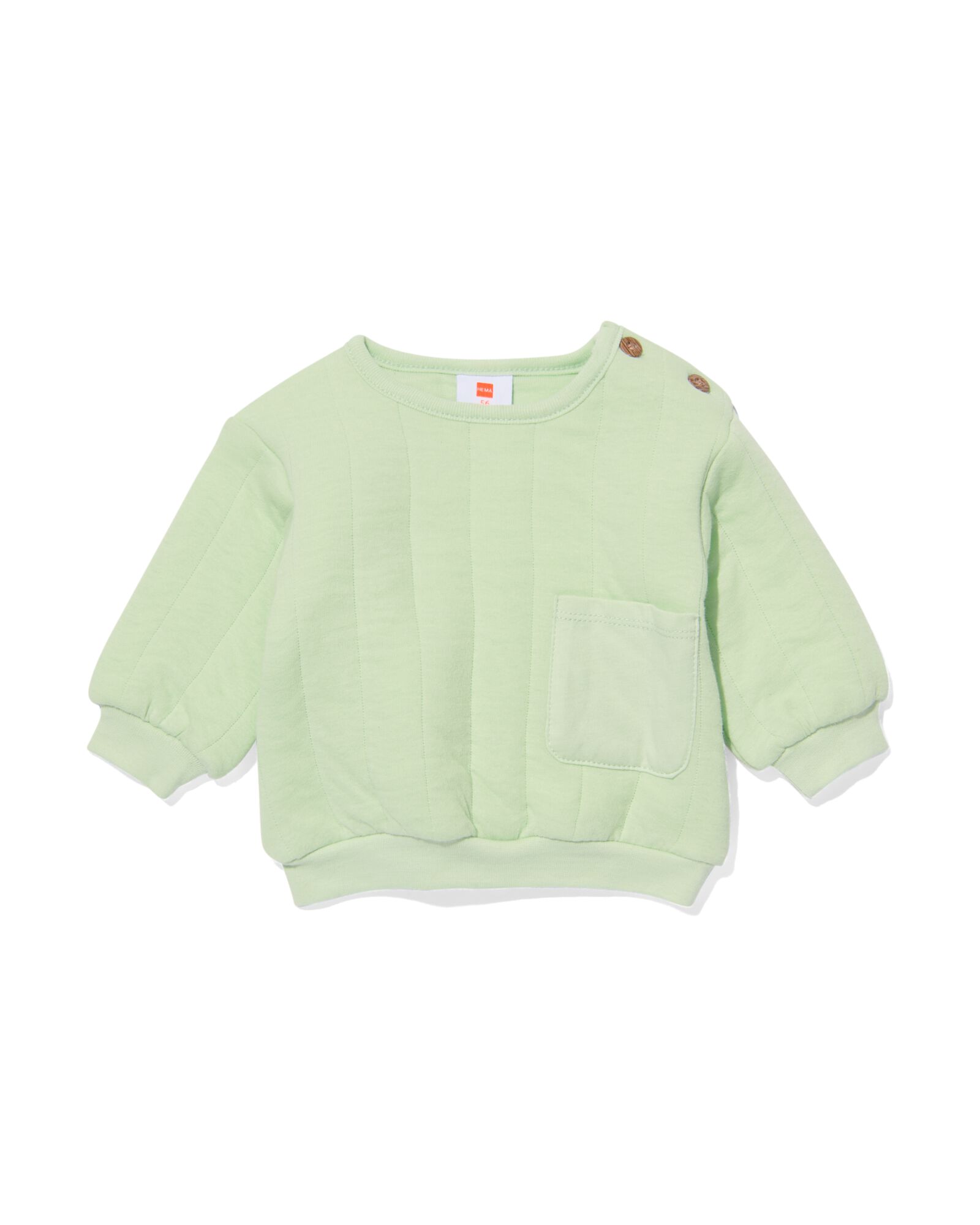 newborn sweater doorgestikt mintgroen 68 - 33477914 - HEMA