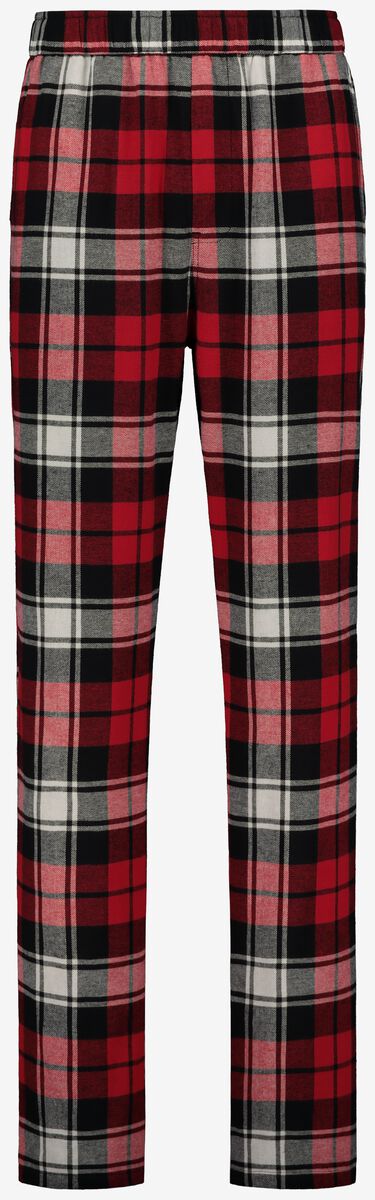 heren pyjamabroek flannel rood - HEMA